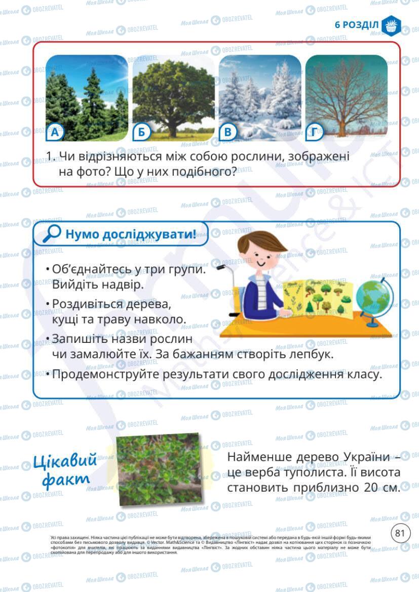 Підручники Я досліджую світ 1 клас сторінка 81