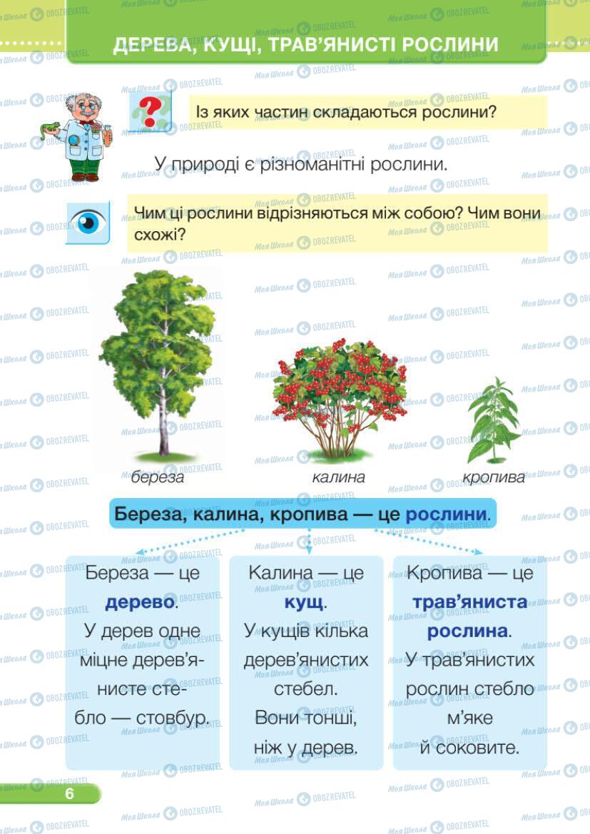 Підручники Я досліджую світ 1 клас сторінка 6