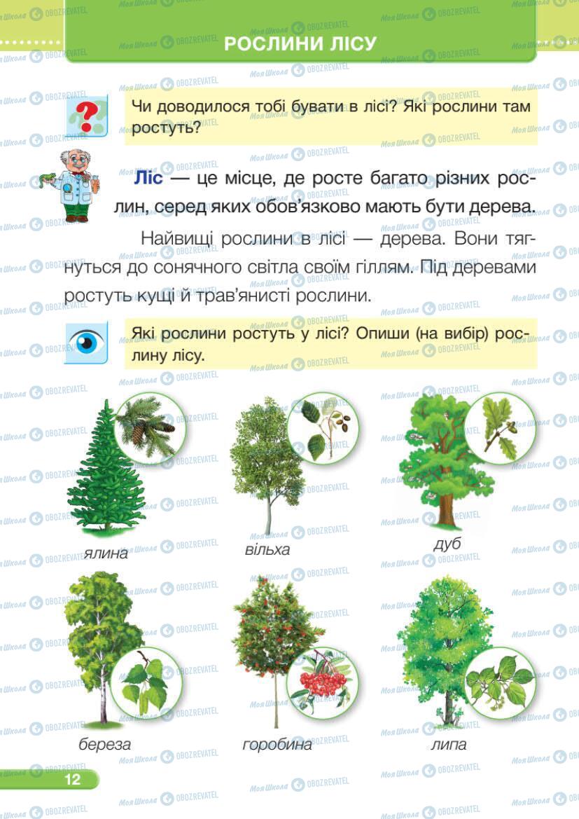Підручники Я досліджую світ 1 клас сторінка 12