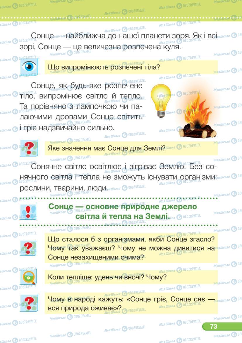 Підручники Я досліджую світ 1 клас сторінка 73