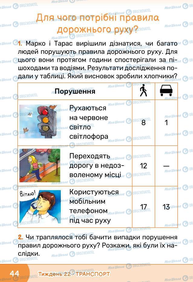 Підручники Я досліджую світ 1 клас сторінка 44