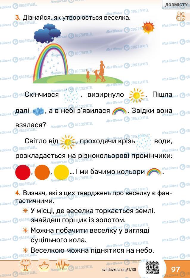 Підручники Я досліджую світ 1 клас сторінка 97