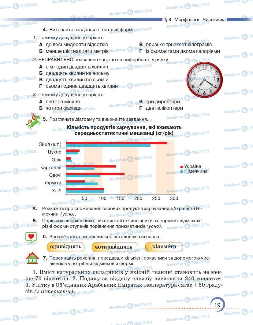 Учебники Укр мова 7 класс страница 19