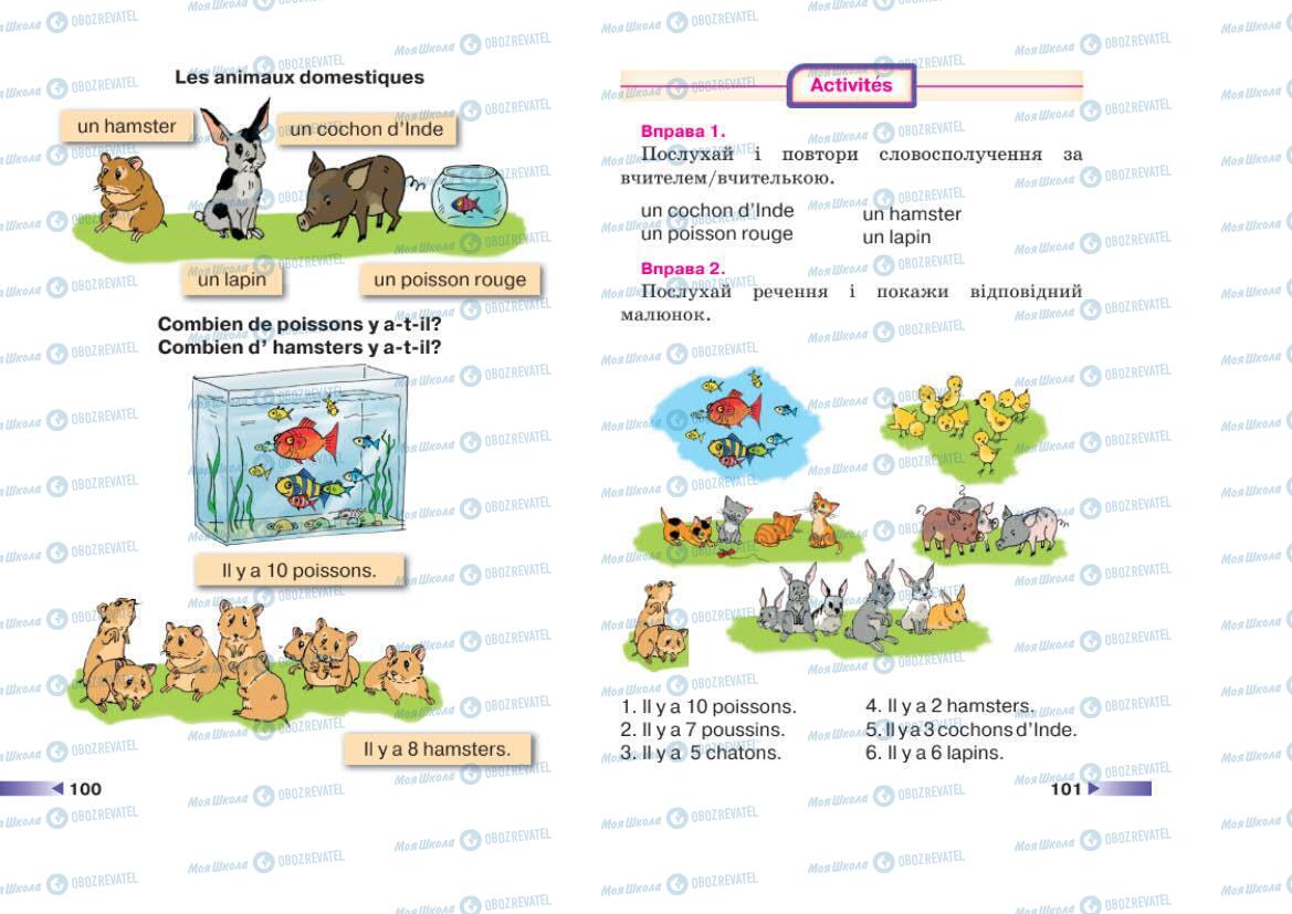 Підручники Французька мова 1 клас сторінка 100-101