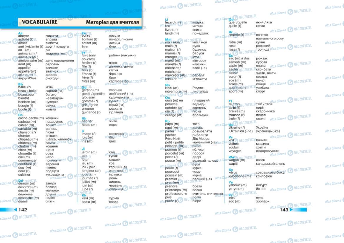 Підручники Французька мова 1 клас сторінка 142-143