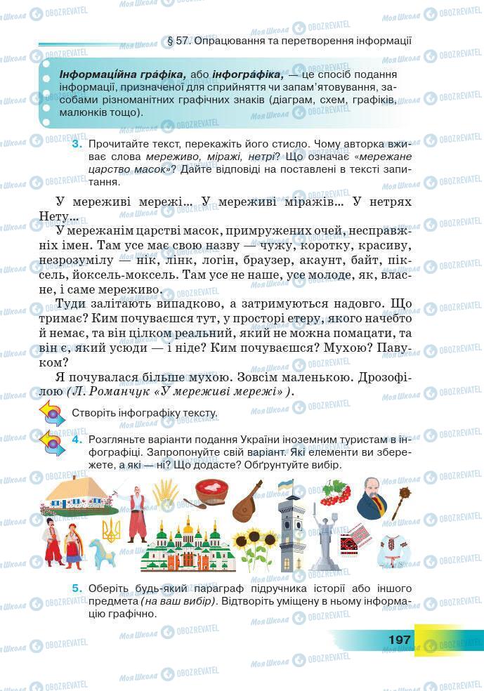 Підручники Українська мова 7 клас сторінка 197