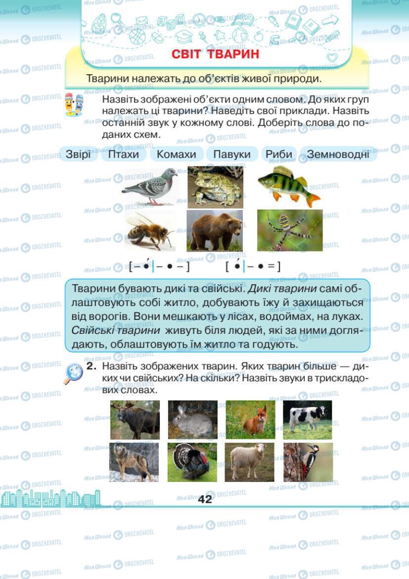 Підручники Я досліджую світ 1 клас сторінка 42