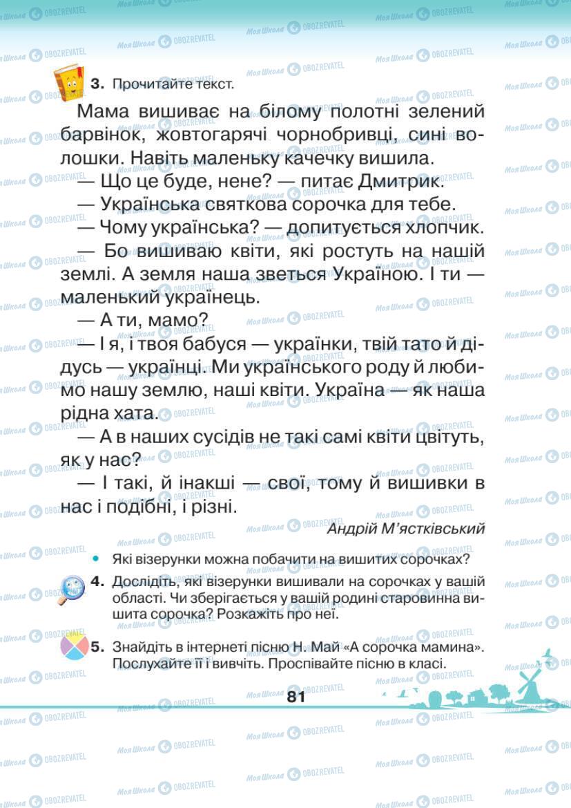 Підручники Я досліджую світ 1 клас сторінка 81