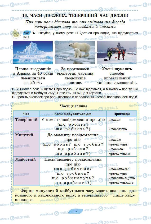 Підручники Українська мова 7 клас сторінка 57