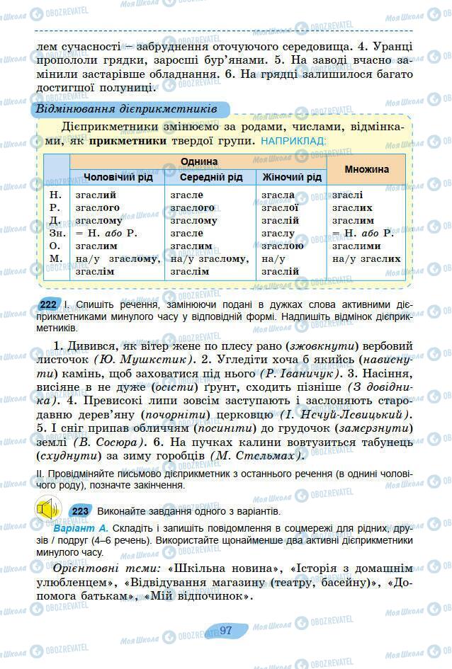 Учебники Укр мова 7 класс страница 97