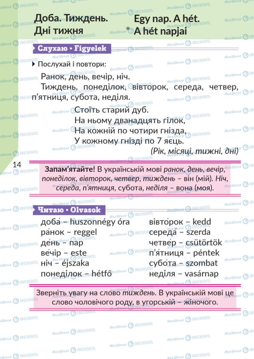 Учебники Укр мова 1 класс страница 14