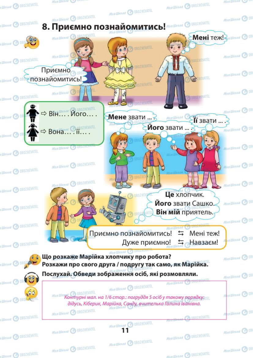 Підручники Українська мова 1 клас сторінка 11