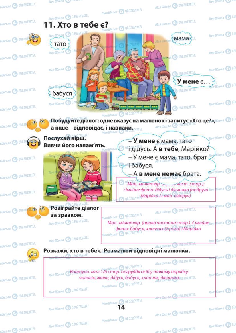 Підручники Українська мова 1 клас сторінка 14