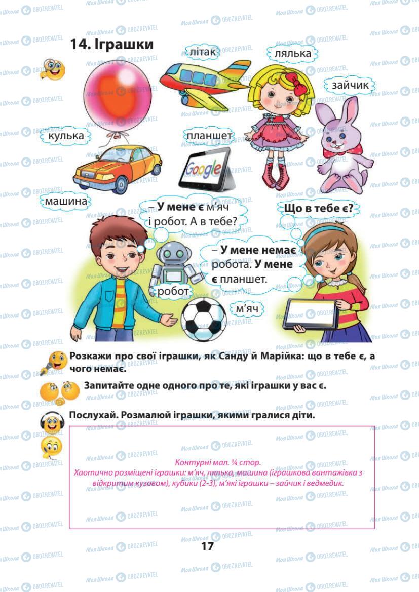 Підручники Українська мова 1 клас сторінка 17