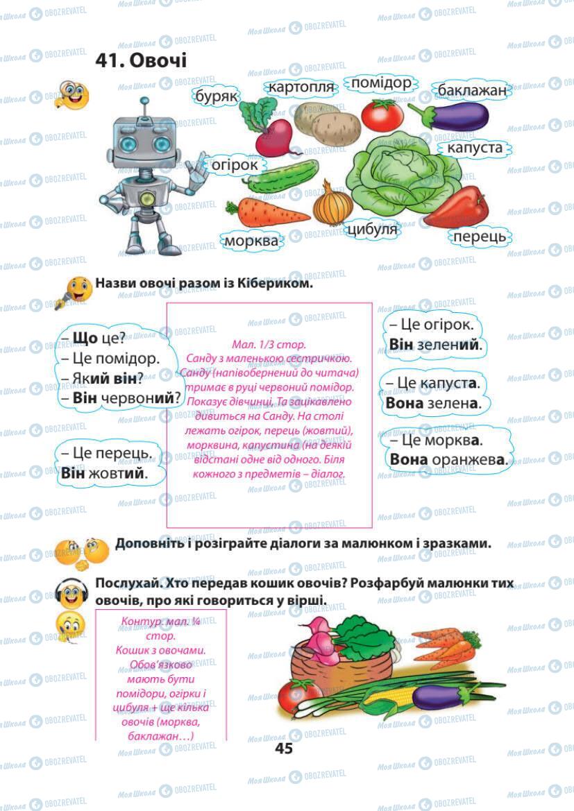 Підручники Українська мова 1 клас сторінка 45