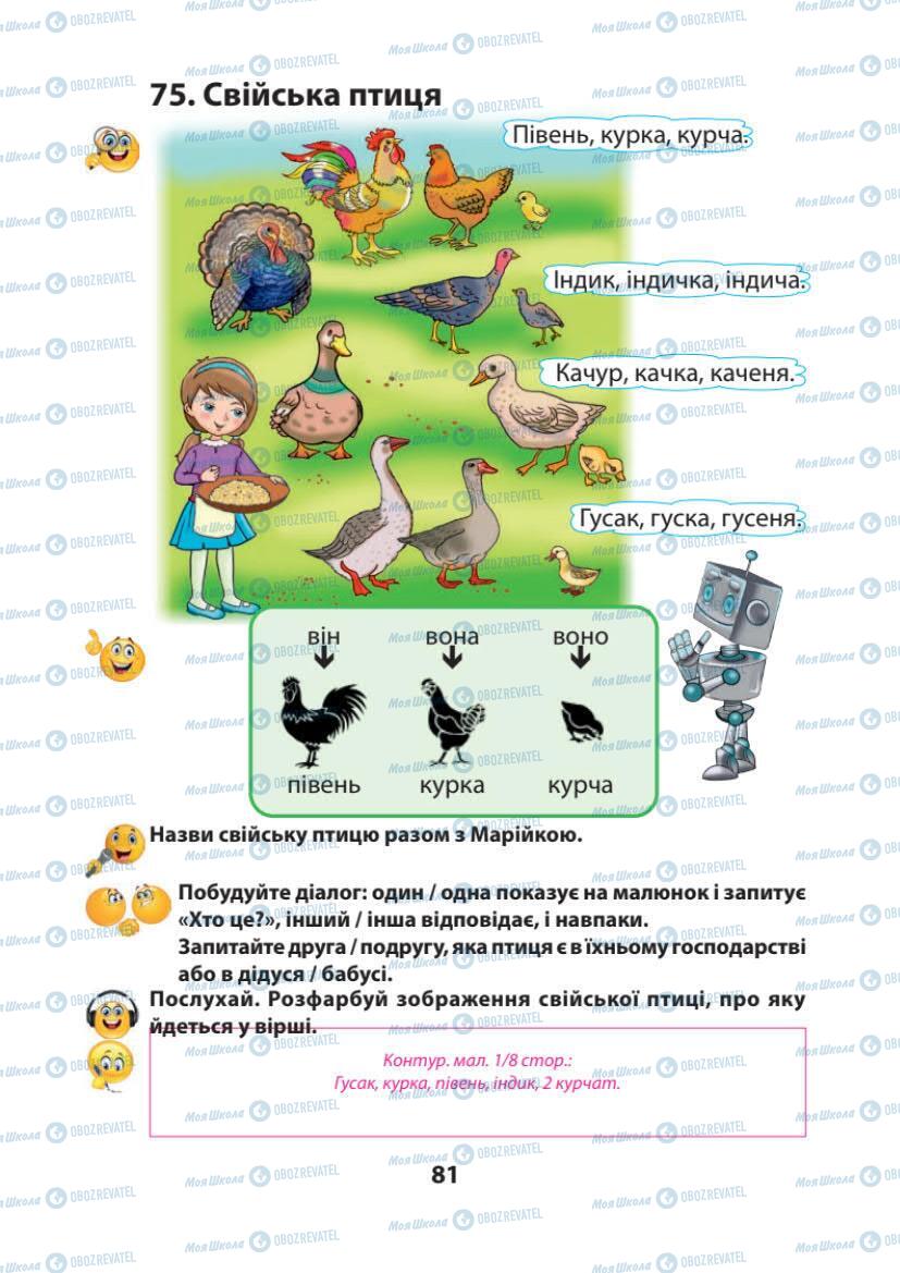 Підручники Українська мова 1 клас сторінка 81