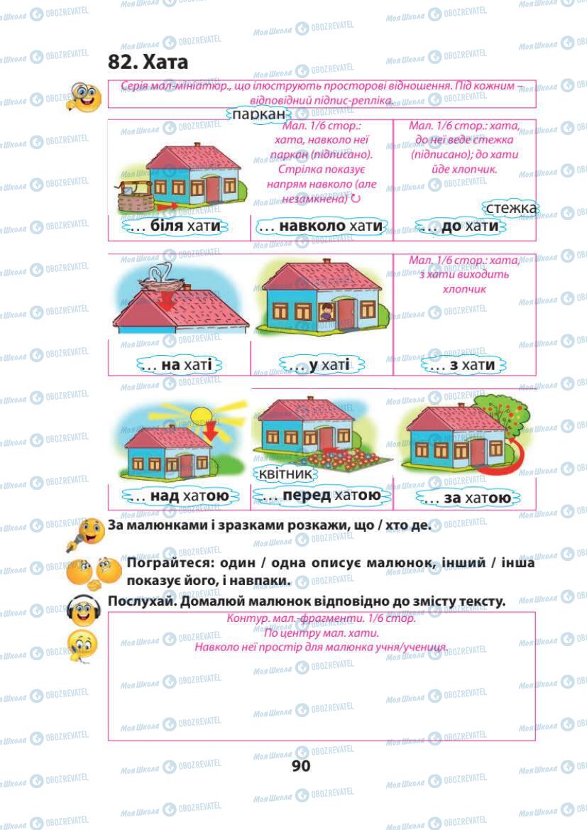 Підручники Українська мова 1 клас сторінка 90