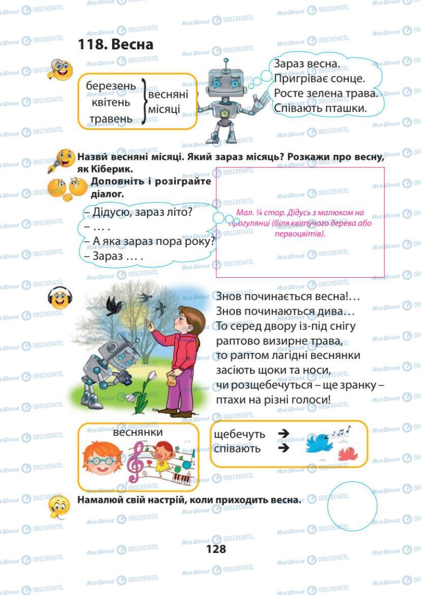 Підручники Українська мова 1 клас сторінка 128