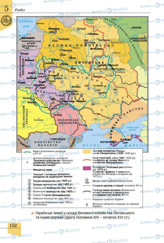 Підручники Історія України 7 клас сторінка 152