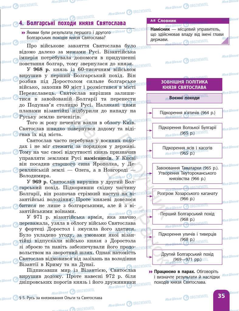 Підручники Історія України 7 клас сторінка 35