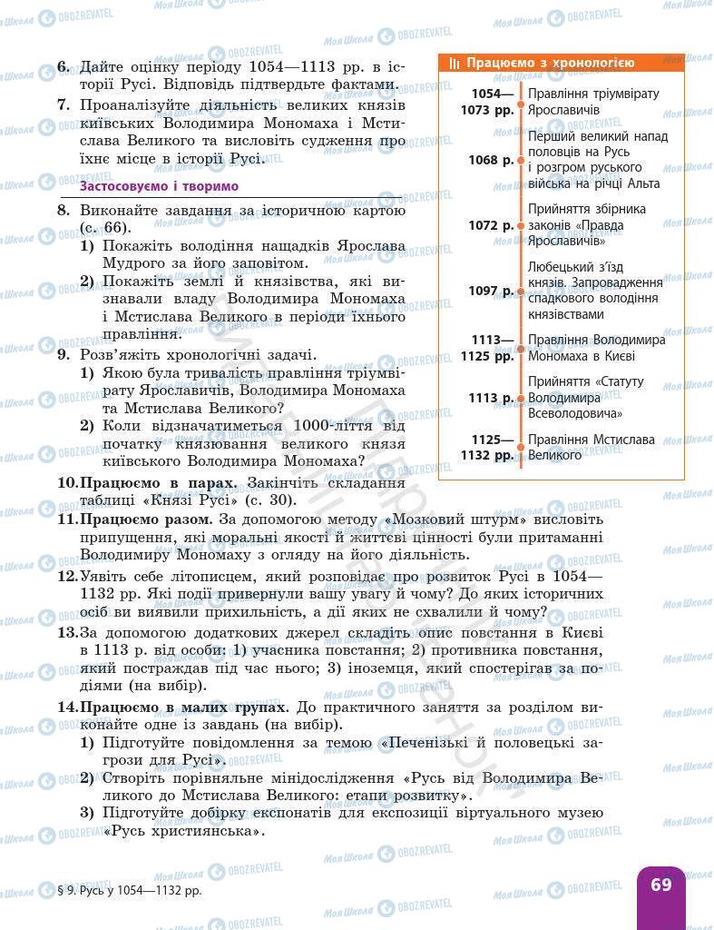 Підручники Історія України 7 клас сторінка 69