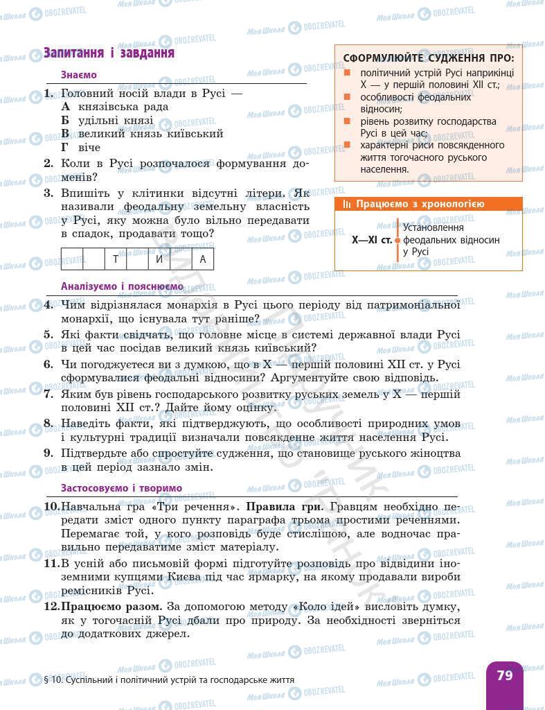 Підручники Історія України 7 клас сторінка 79