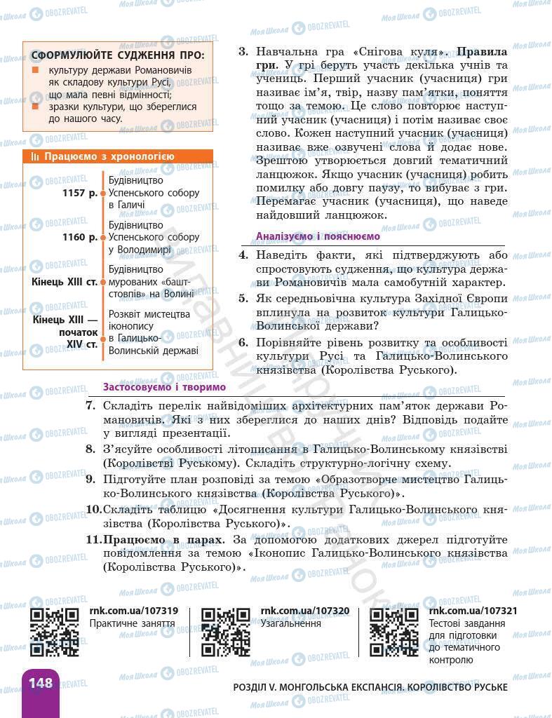 Підручники Історія України 7 клас сторінка 148