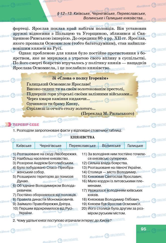 Підручники Історія України 7 клас сторінка 95