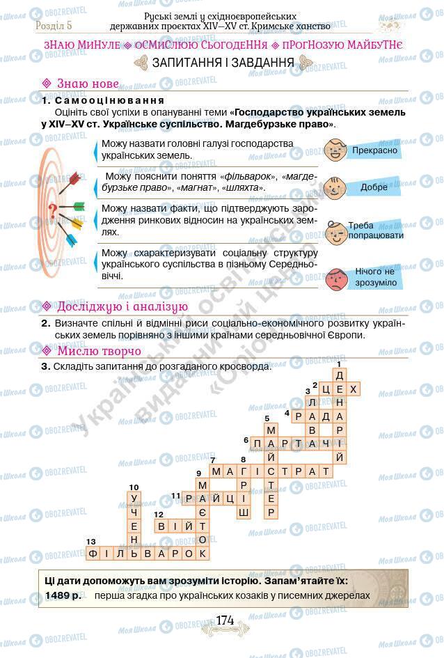 Підручники Історія України 7 клас сторінка 174