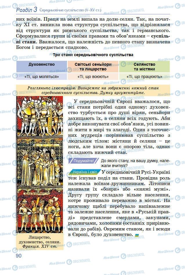 Підручники Всесвітня історія 7 клас сторінка 90