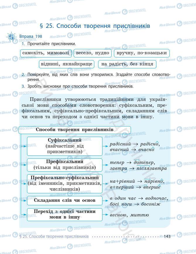 Учебники Укр мова 7 класс страница 143