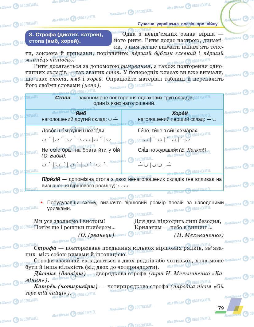 Підручники Українська література 7 клас сторінка 79