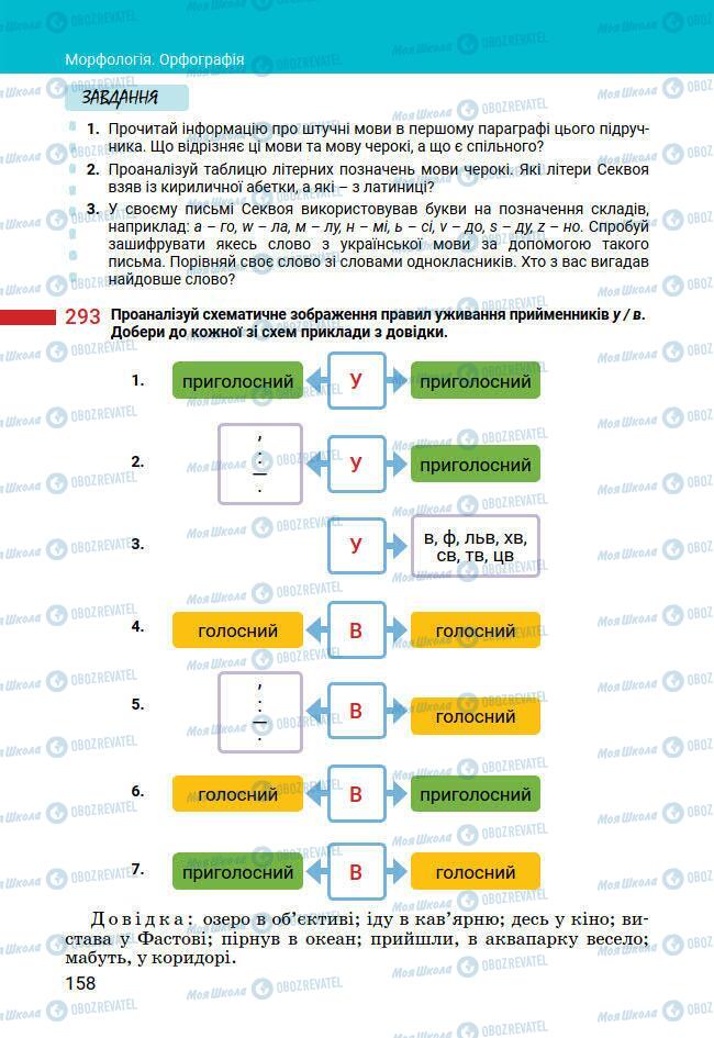 Учебники Укр мова 7 класс страница 158