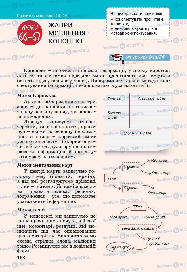 Учебники Укр мова 7 класс страница 168