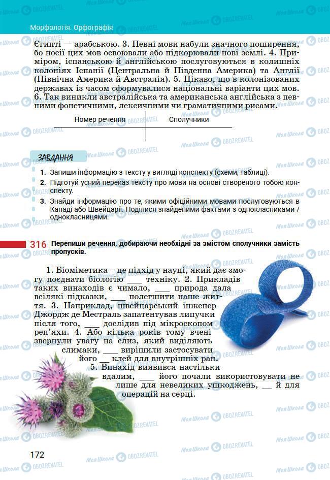 Підручники Українська мова 7 клас сторінка 172