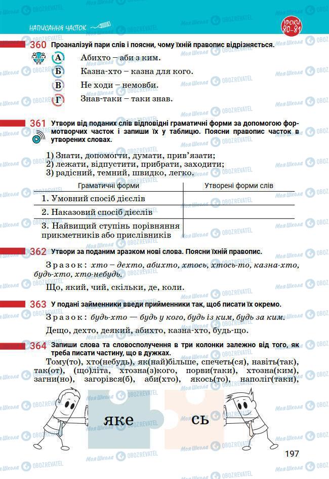 Підручники Українська мова 7 клас сторінка 197