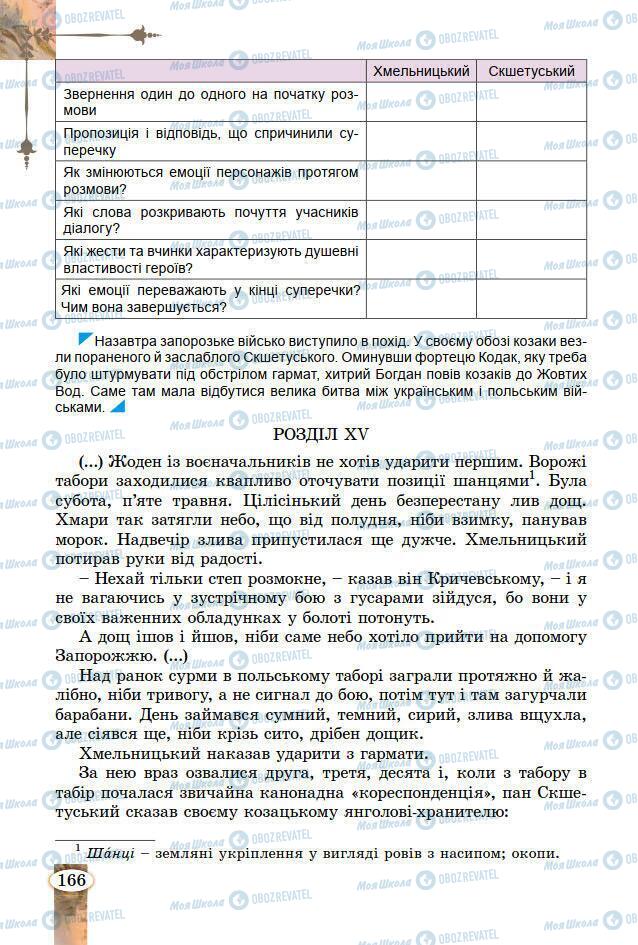 Підручники Зарубіжна література 7 клас сторінка 166