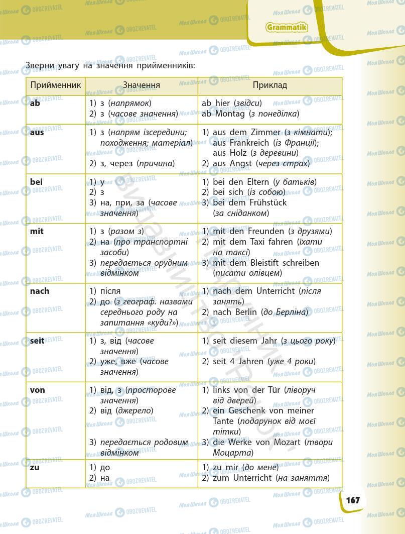 Підручники Німецька мова 7 клас сторінка 167