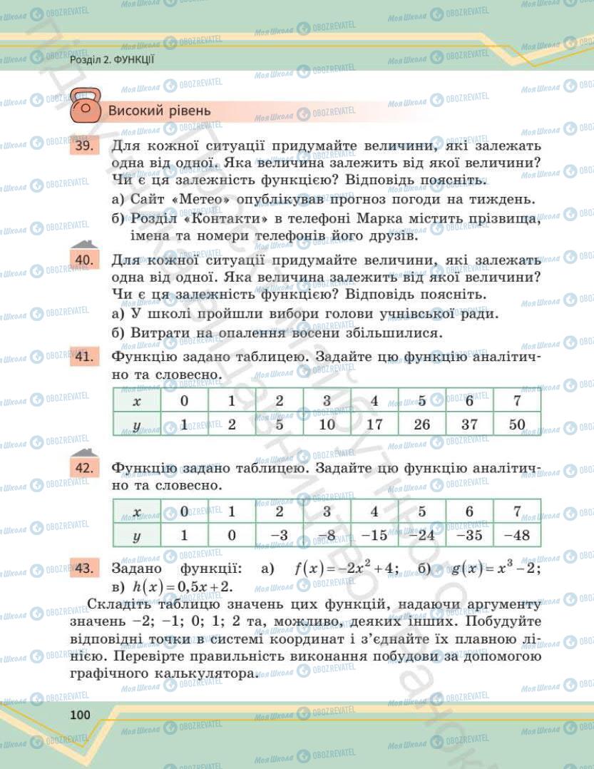 Підручники Математика 7 клас сторінка 100