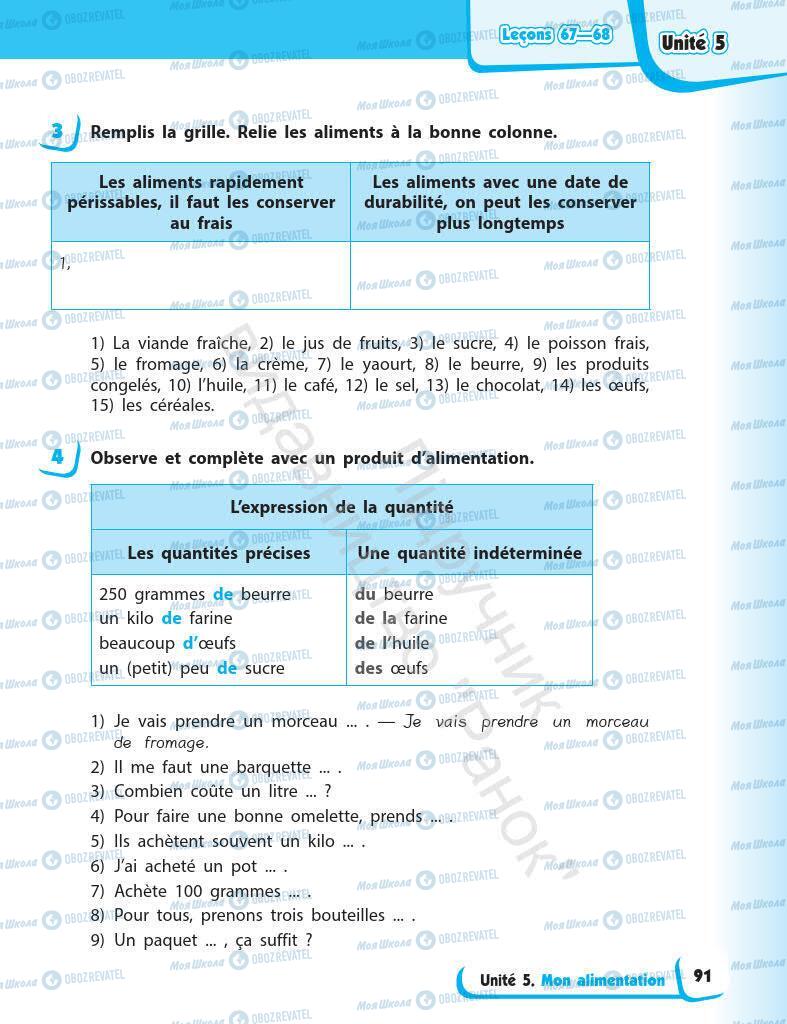 Підручники Французька мова 7 клас сторінка 91