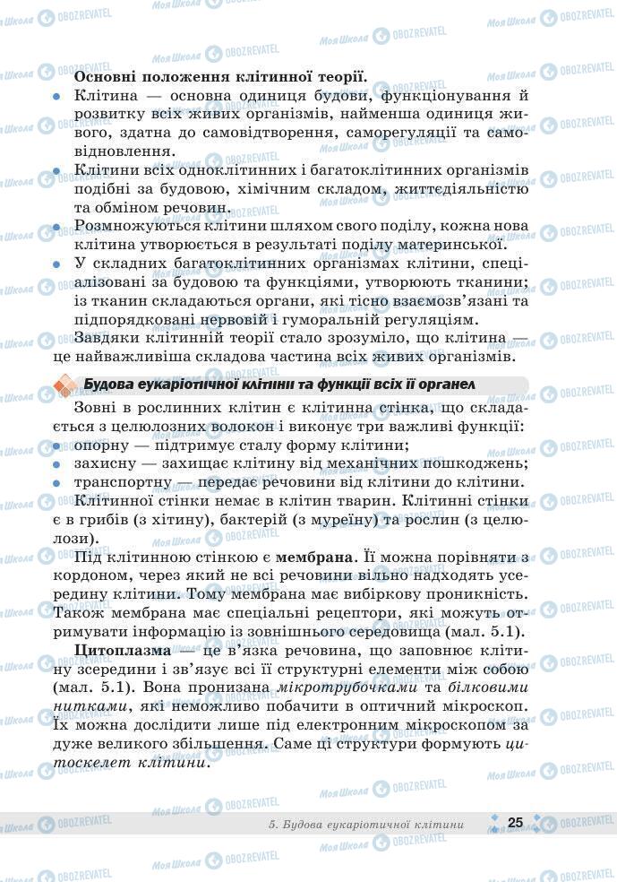 ГДЗ Біологія 7 клас сторінка 25