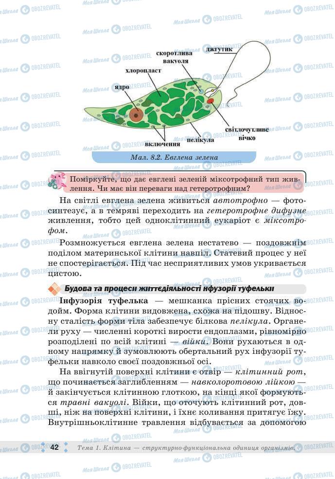 ГДЗ Біологія 7 клас сторінка 42