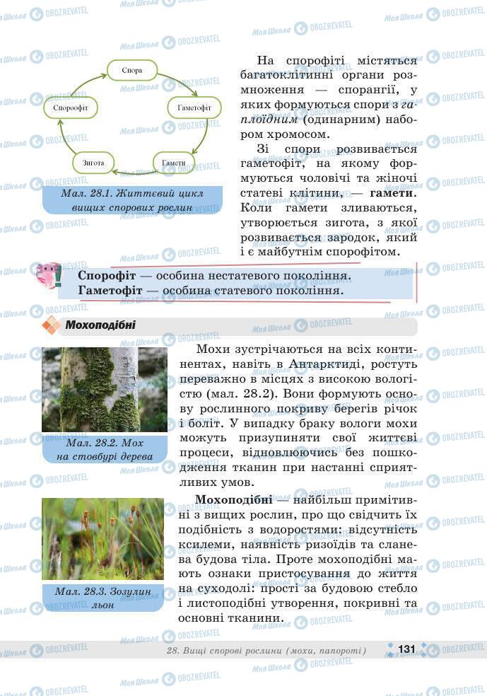 ГДЗ Біологія 7 клас сторінка 131