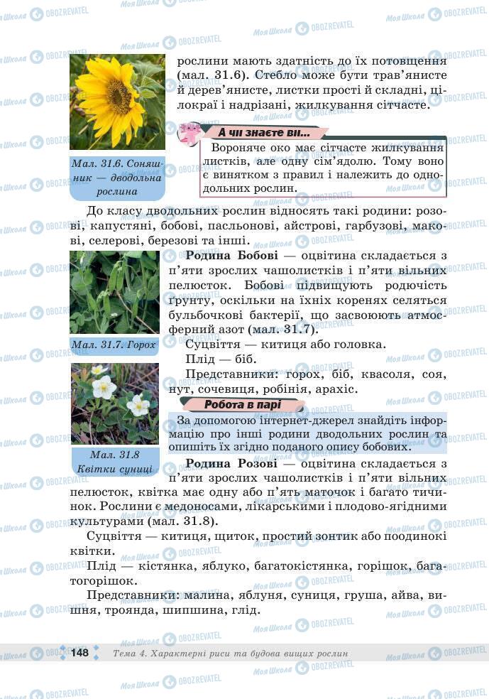 ГДЗ Біологія 7 клас сторінка 148