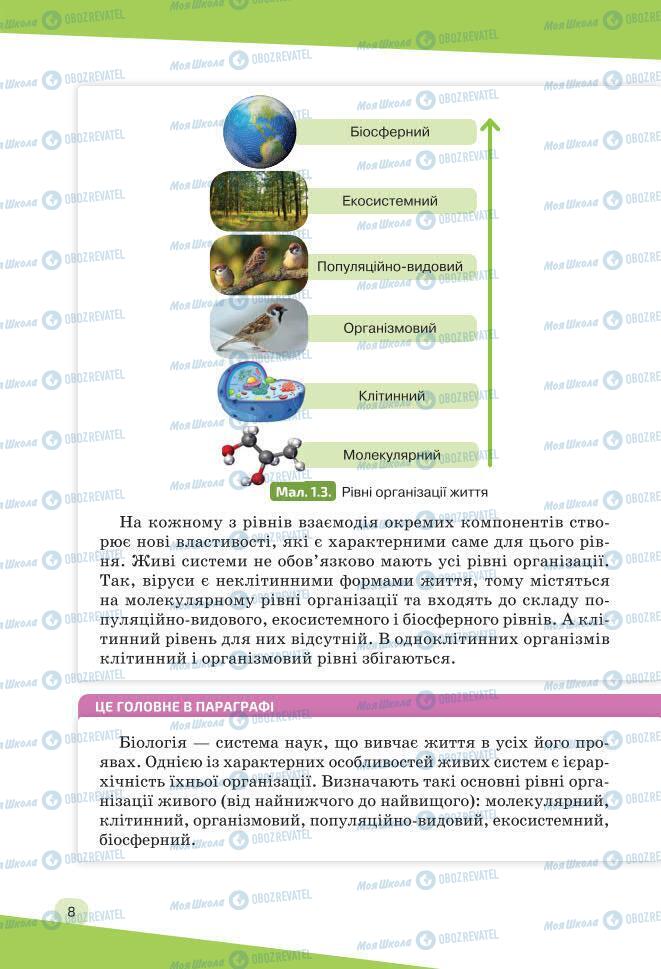 Учебники Биология 7 класс страница 8