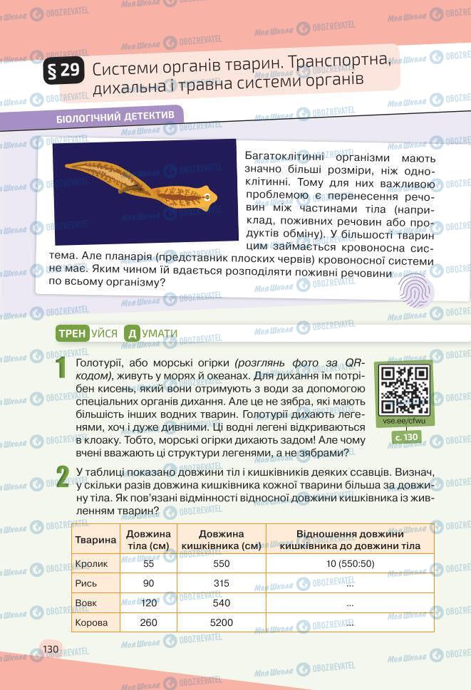 Учебники Биология 7 класс страница 130