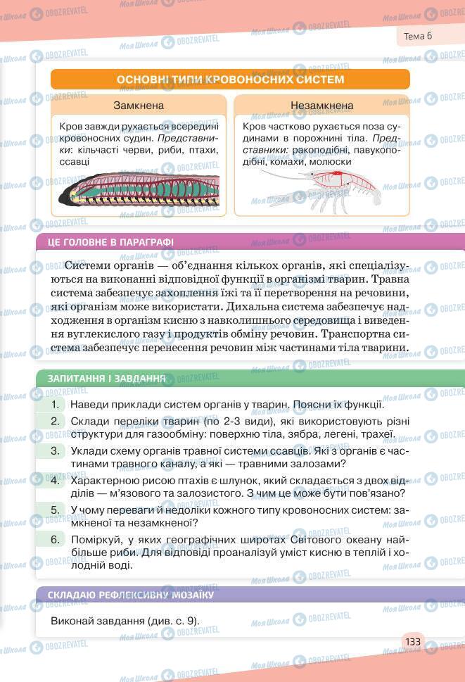 Підручники Біологія 7 клас сторінка 133