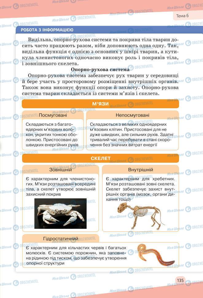 Підручники Біологія 7 клас сторінка 135