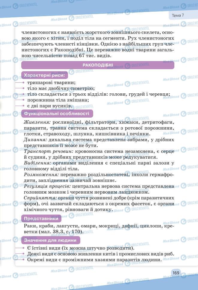 Учебники Биология 7 класс страница 169