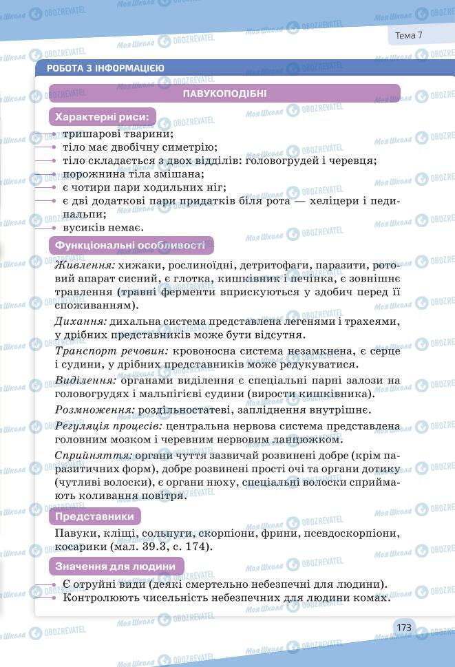Учебники Биология 7 класс страница 173